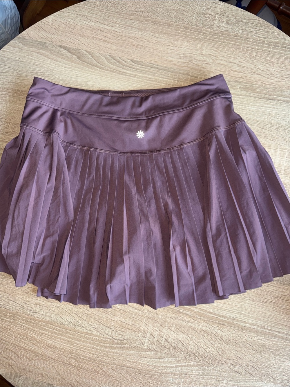 Athleta Pleated Skater Skirt in Mauve